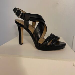 Antonio Melani Black Strappy Heels